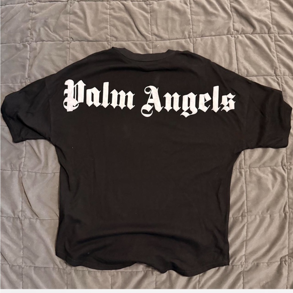 Palm Angels Black Tee with White Logo